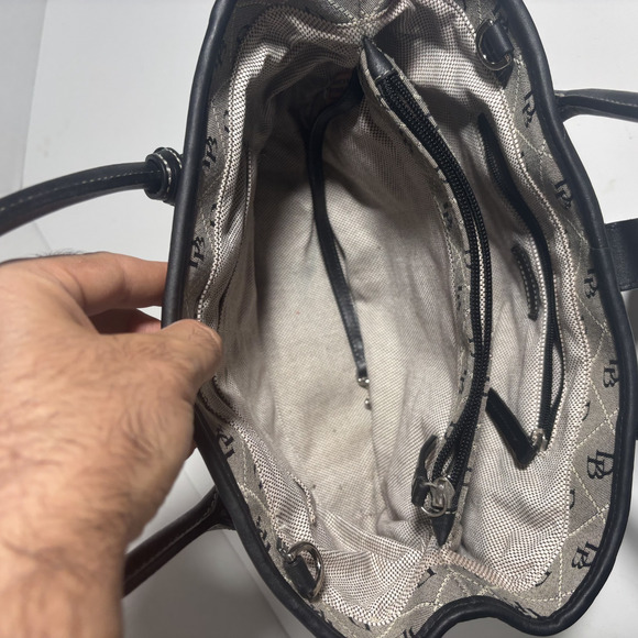 Dooney & Bourke Black & Grey Monogram Satchel K1002411 Preppy Americana Classic - Picture 12 of 14